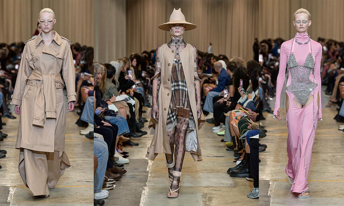 Looks aus der soeben gezeigten letzten Kollektion von Riccardo Tisci für Burberry.