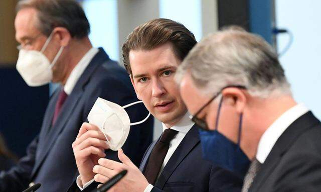 Sebastian Kurz (ÖVP) am Montag im Rahmen einer Pressekonferenz.