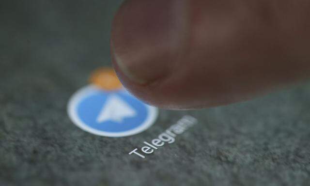 FILE PHOTO: The Telegram app logo is seen on a smartphone in this illustration