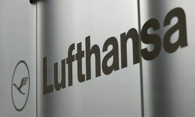 Lufthansa logo is pictured during pilots´ strike of German flagship carrier Lufthansa at Munich´s airport