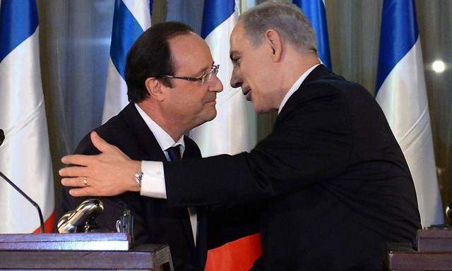Hart gegenüber dem Iran: Francois Hollande und Benjamin Netanjahu