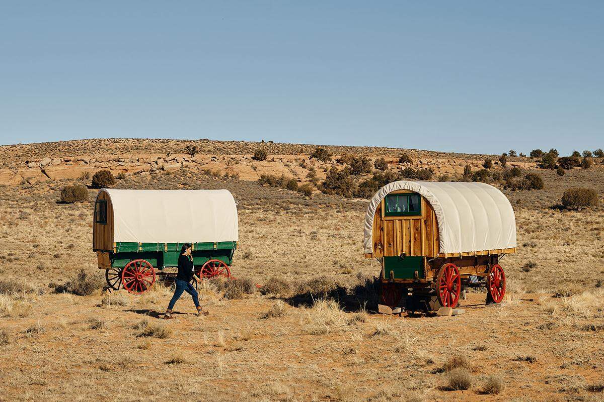 Oder wie wäre es mit Glamping im Schäferwagen in Arizona?