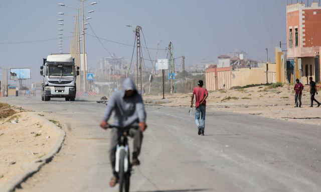 Ein Bild aus der Stadt Nuseirat im zentralen Gazastreifen.