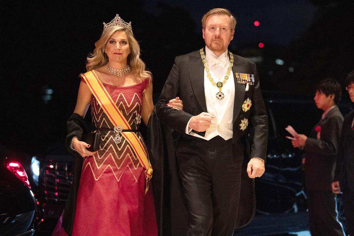 König Willem Alexander und seine Frau Königin Maxima reisten aus den Niederlanden an.