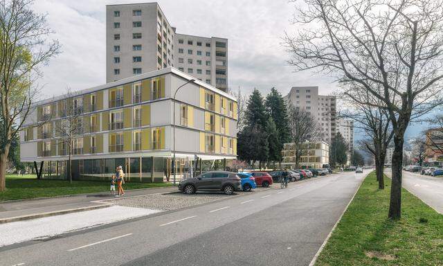 Nachverdichtung im Abstandsgrün: Wohnbauten von Driendl Architects in Innsbruck.