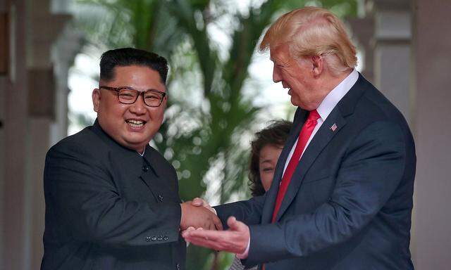 Donald Trump und Kim Jong-un zeigten sich bestens gelaunt in Singapur.