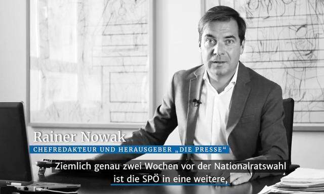 Rainer Nowak im Video-Kurzkommentar zum Thema die SPÖ