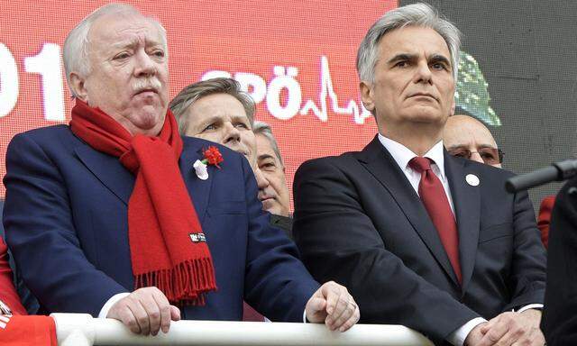 Der Tag, der die SPÖ veränderte: Michael Häupl und Werner Faymann am 1. Mai 2016. Seither hat sich die rote Welt ein paar Mal weitergedreht.