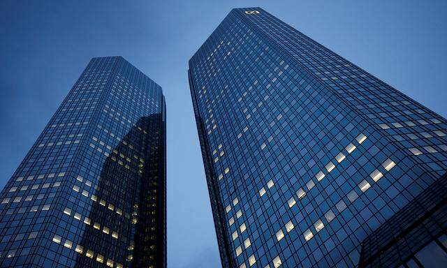 Deutsche Bank headquarters are pictured in Frankfurt