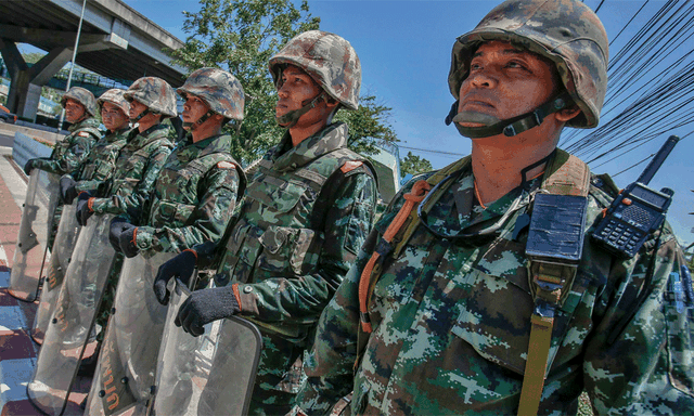Thailändische Soldaten. 