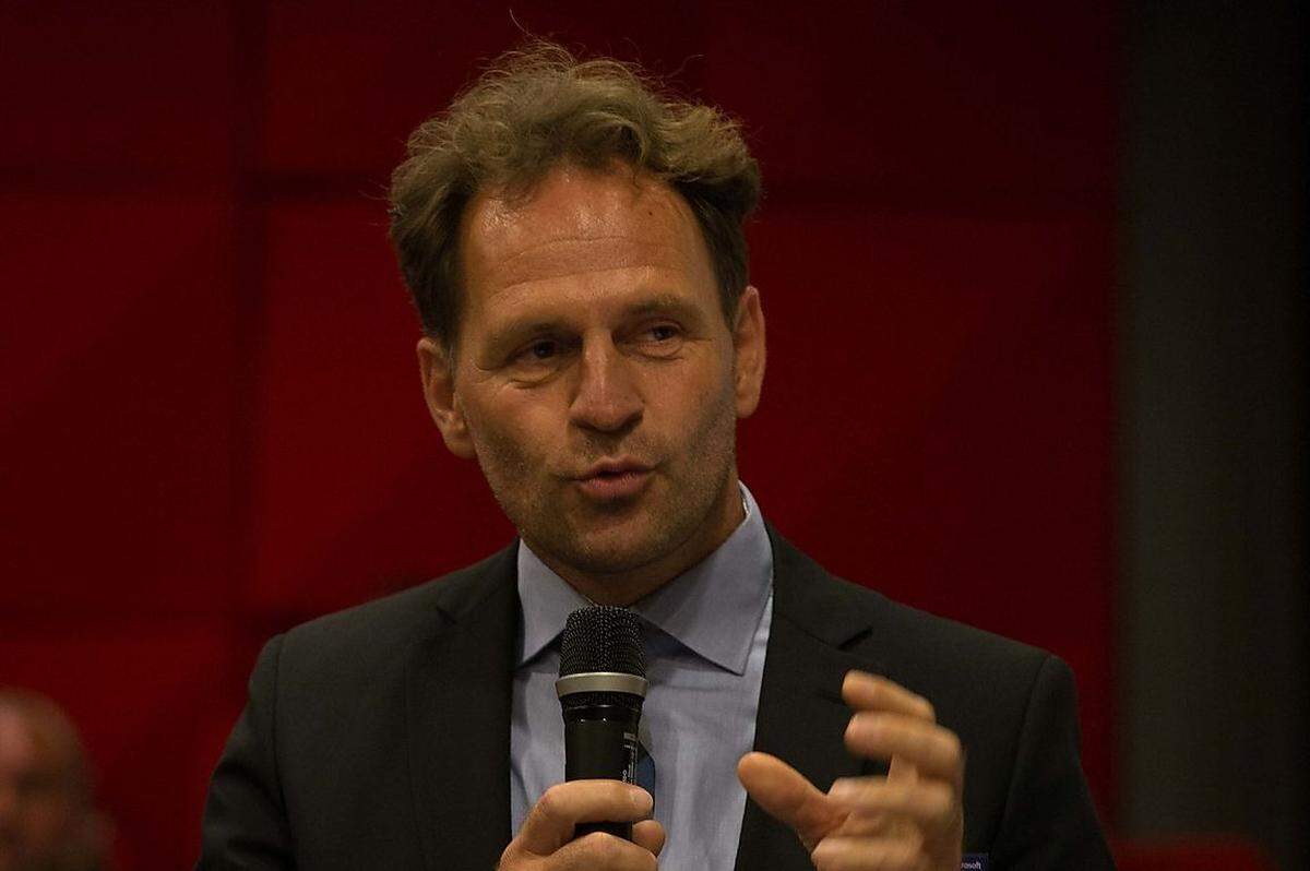 Am Podium diskutierten Christian Göttinger (Leiter Business Partner A1 Telekom Austria)...