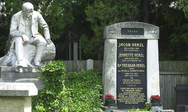 Unter anderem das ursprüngliche Grab von Theodor Herzl findet sich auf dem Döblinger Friedhof.