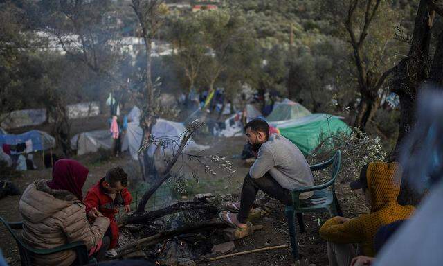 Das Flüchtlingslager Moria auf der griechischen Insel Lesbos.