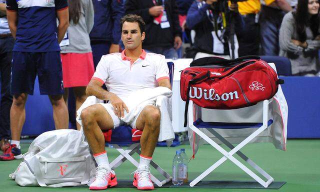 Roger Federer SUI TENNIS US Open 2015 13 09 2015 TennisMagazine Panoramic PUBLICATIONxNOTxINxF