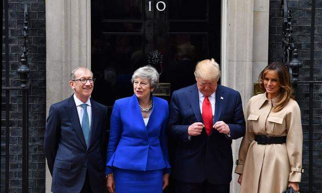 Trump in der Downing Street Nr. 10.