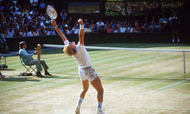 Boris Becker (Deutschland) gewinnt als j�ngster Spieler aller Zeiten die All England Championships