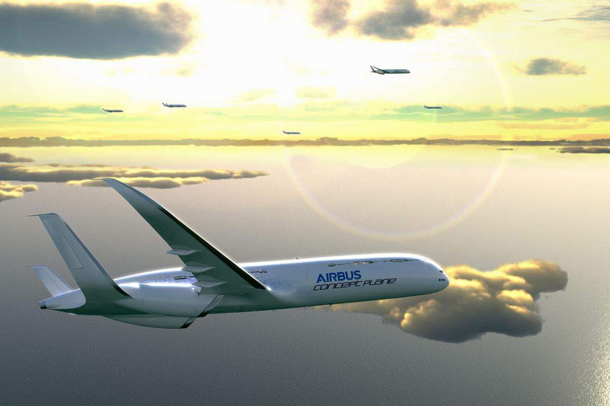 Airbus stellt unter dem Motto "Smarter Skies" seine Visionen für den Flugverkehr der Zukunft im Jahr 2050 vor.