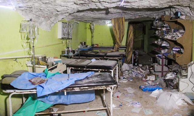 Zerstörter Spitalsraum in Khan Sheikhoun.