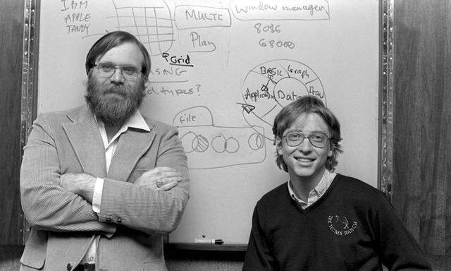  In den Anfängen von Microsoft waren Paul Allen (links) und Bill Gates noch beste Freunde.