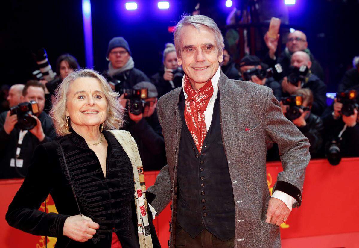Oscar-Preisträger Jeremy Irons mit Ehefrau und ebenfalls Schauspielerin Sinead Cusack.