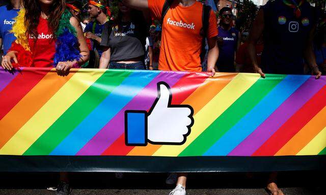 Employees of Facebook march in annual NYC Pride parade in New York 