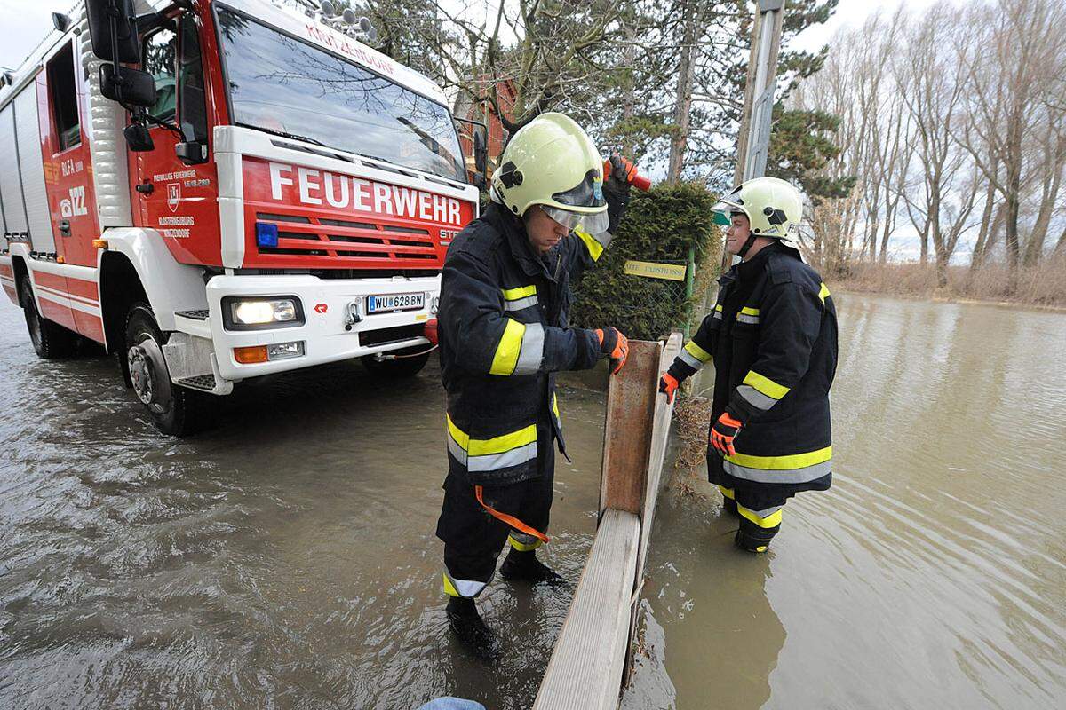 In Klosterneuburg (NÖ) stand die Rollfährestraße einen halben Meter unter Wasser. Der Park-and-Ride-Parkplatz beim Bahnhof Kierling wurde als Vorsichtsmaßnahme geschlossen. In Kritzendorf wurden Teile des Strombadsiedlung überschwemmt.