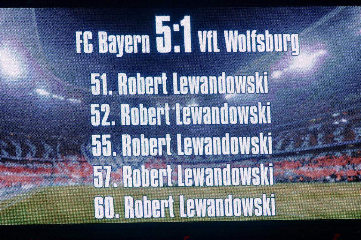 Mit fünf Treffern in nur neun Minuten schrieb Bayern-Stürmer Robert Lewandowski gleich in mehrfacher Hinsicht Geschichte.