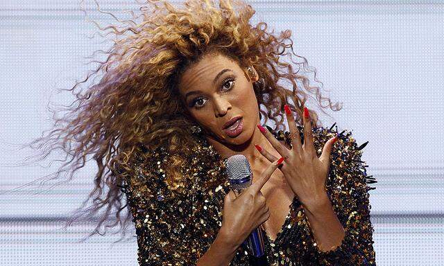 File photo of Beyonce performs on the last day of the Glastonbury Festival in Somerset