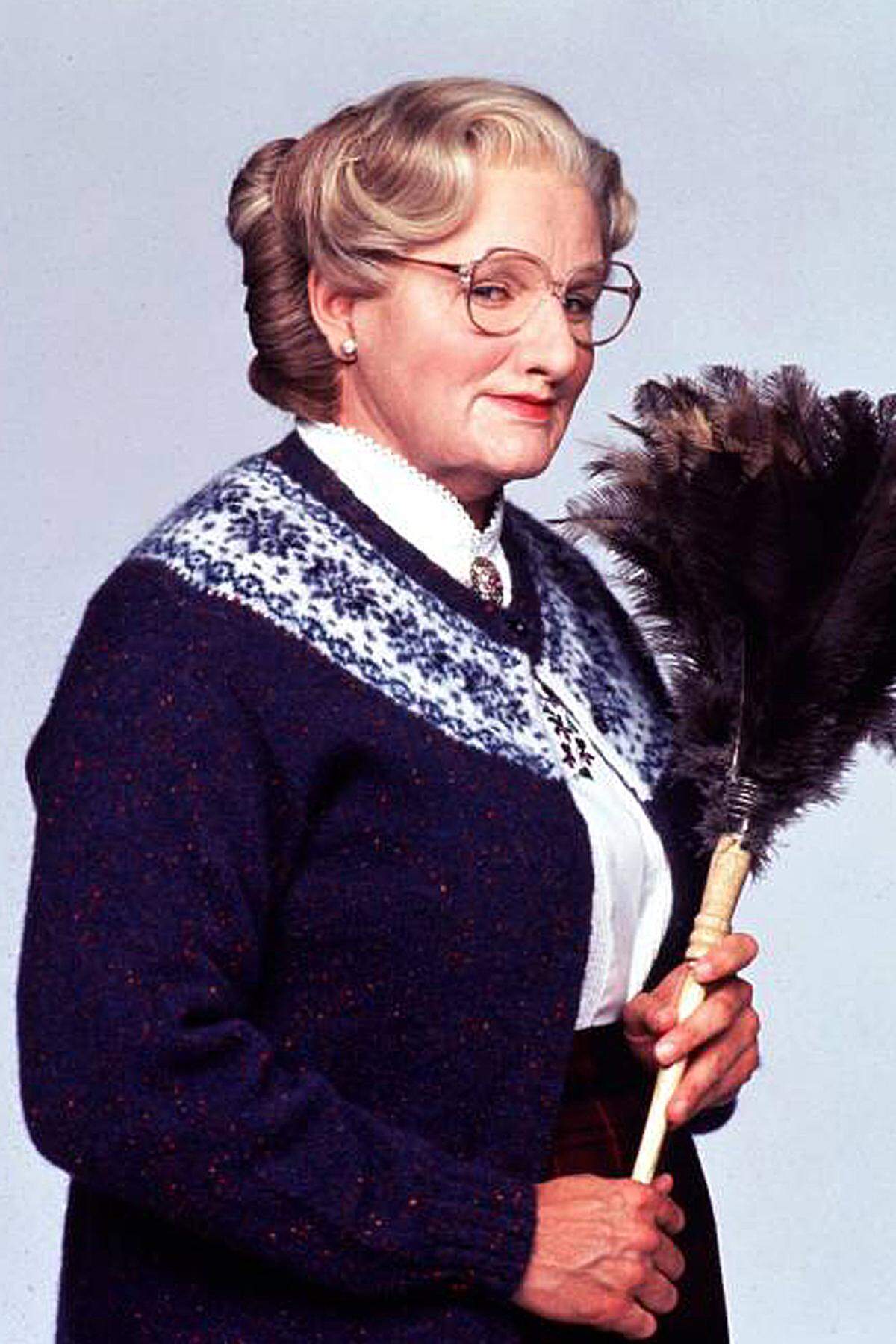 Strumpfhosen trug Williams auch in "Mrs. Doubtfire". Um seine Familie wieder zu gewinnen, verwandelt sich der erfolglose Künstler in eine weibliche Haushaltskraft. Ein moderner Komödien-Klassiker, der an den Kinokassen explodierte und mehr als 440 Millionen einnahm.