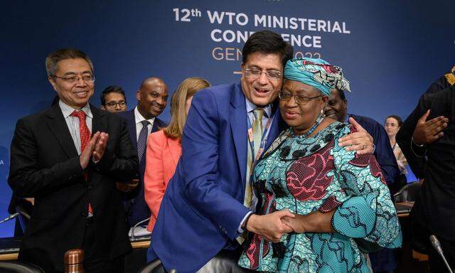 WTO-Chefin Okonjo-Iweala wurde in Genf ein Ständchen gesungen. 