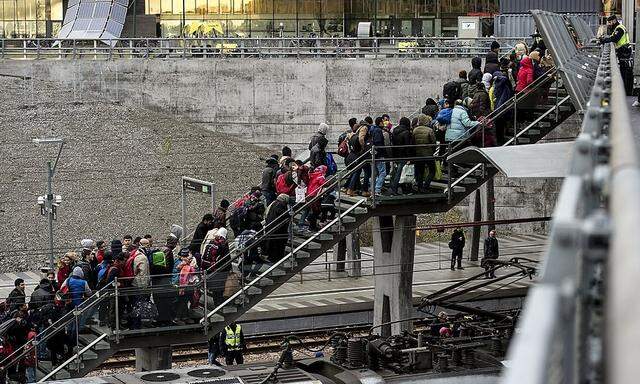 Flüchtlinge bei der Ankunft im schwedischen Malmö