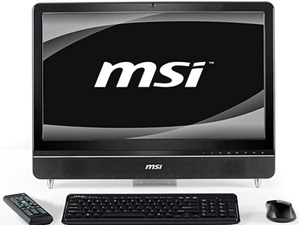 MSI nimmt "All in One" besonders ernst und packt alle Neuigkeiten der Unterhaltungselektronik und der PC-Industrie in ein Gerät. Der neue Wind Top "All in One" kommt mit einem Full-HD-Display, das sowohl 3D, als auch Multitouch beherrscht. Im Inneren gibt ein neuer Intel i7-Prozessor den Takt an. Zudem soll der wahlweise 22- oder 24-Zoller besonders umweltfreundlich sein.