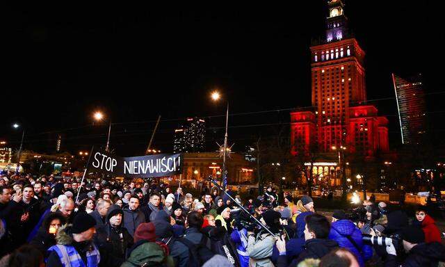 March Stop Hatred after the tragic death due to the criminal attack on mayor Pawel Adamowicz held i