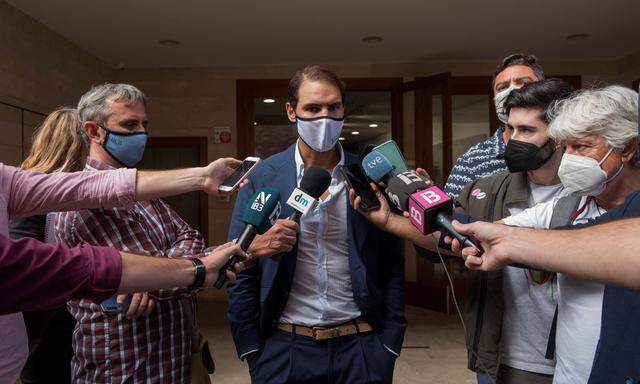 Spanish tennis player Rafa Nadal is appointed as adoptive son of Sant Llorenc des Cardassar town during an act held in