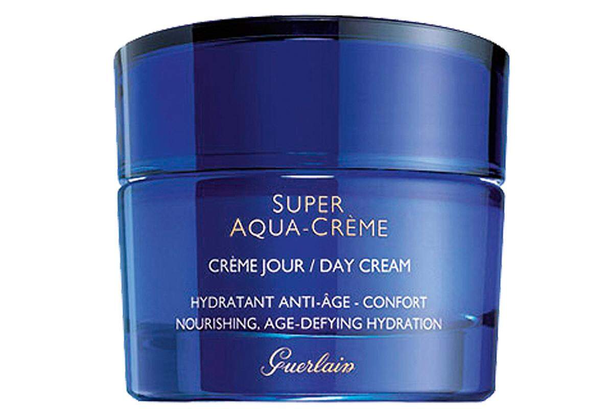 Aus der hydratisierenden „Super Aqua“-Serie von Guerlain gibt es auch eine leichte Gel-Creme für den Tag (105 Euro).