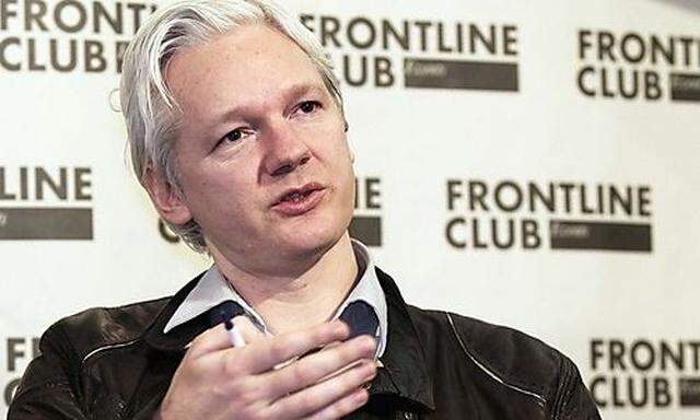 WikiLeaks founder Julian Assange speaks at a news conference in London