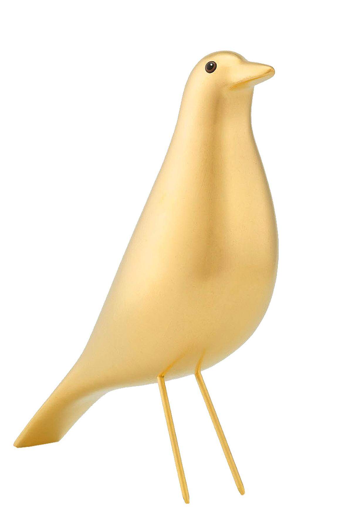 „Eames House Bird“, auf 1000 Stück limitiert und mit Blattgold überzogen, 989 Euro, Vitra Showroom, Schottenring 12, 1010 Wien 