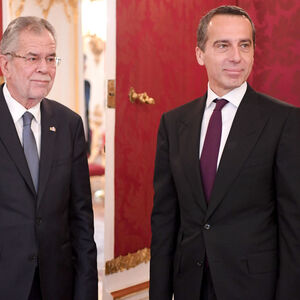 Bundespräsident Van der Bellen und Bundeskanzler Kern
