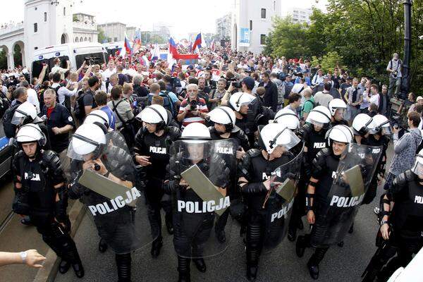 6000 Polizisten wurden aufgeboten, um für Ordnung und Sicherheit zu sorgen.