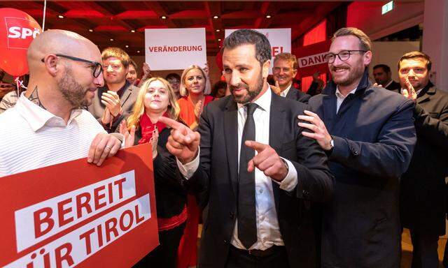 Georg Dornauer bei der SPÖ-Wahlparty