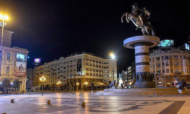 In Nordmazedoniens Hauptstadt Skopje ist es derzeit wegen des Coronavirus ebenso ruhig wie in den meisten anderen Städten Europas.