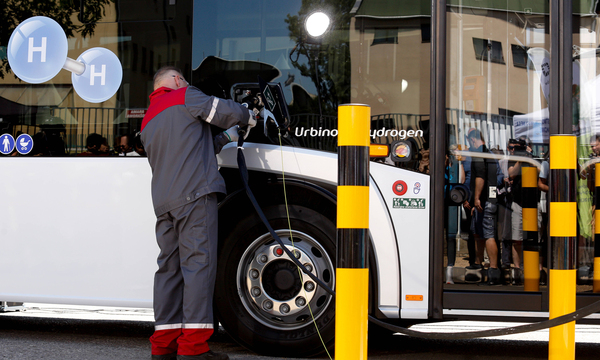 Ein Bus mit Wasserstoffantrieb in Polen.