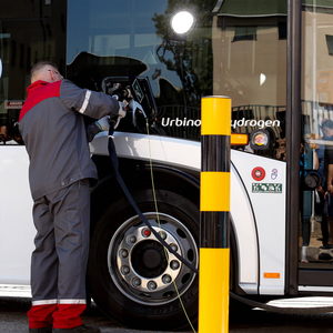 Ein Bus mit Wasserstoffantrieb in Polen.