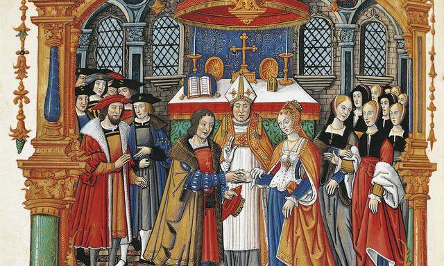 „Den wolle sie haben und keinen anderen“: Die reiche und schöne Maria von Burgund heiratet in Gent am 19. August 1477 den Habsburger Maximilian.