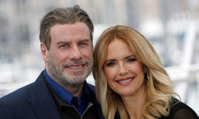 Archivbild: John Travolta mit Ehefrau Kelly Preston auf den  71. Filmfestspielen von Cannes.