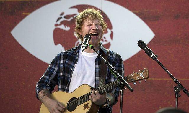 Singer Ed Sheeran performs on stage during the Global Citizen Festival in Central Park in New York