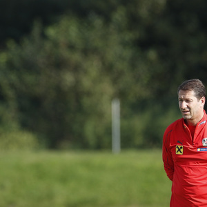 In Gedanken ist er längst beim Spiel gegen Nordirland: Teamchef Franco Foda.