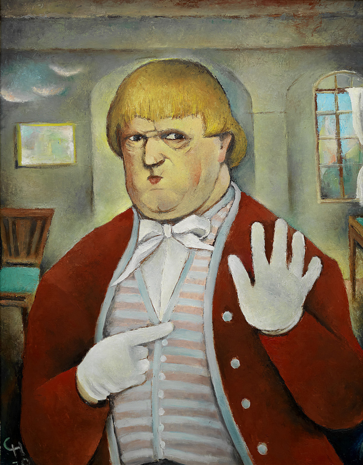 Vor allem Porträts aus der Ehrengalerie des Hauses am Ring zu sehen. Denn vor mehr als 200 Jahren wurde die Tradition ins Leben gerufen, prominente Mimen auf Leinwand zu bannen.  Ferdinand Maierhofer als "Habakuk", um 1938 Carry Hauser Bundestheater-Holding (c) Burgtheater