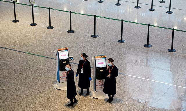Flughafen Shanghai (Archivbild): Fünf AUA-Passagiere wurden positiv getestet.