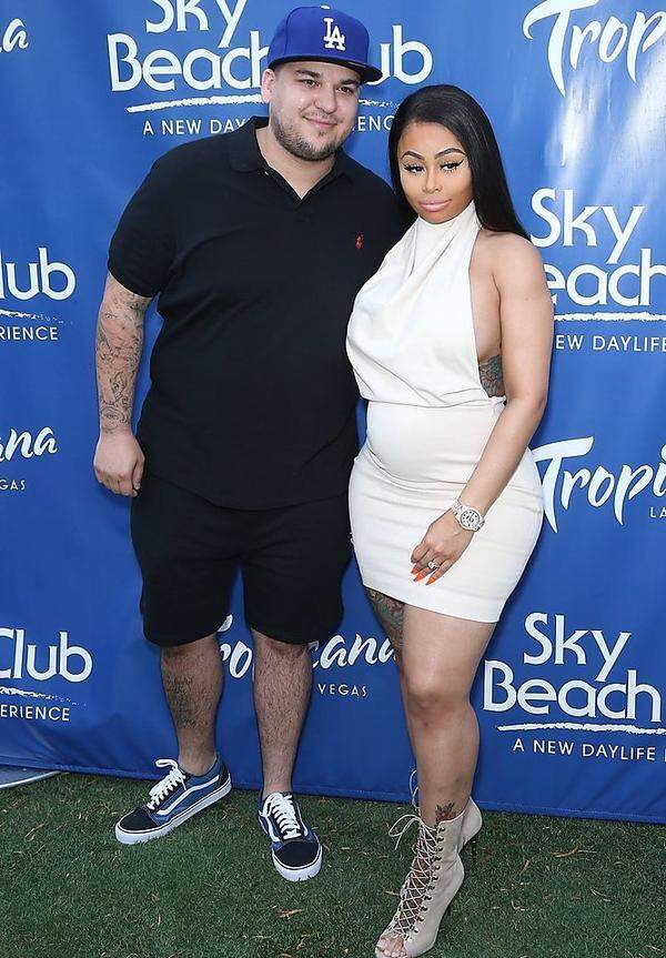 Nur Halbbruder Rob Kardashian spielt im Kardashian-Zirkus eher eine Nebenrolle. Der 30-Jährige ist seit zehn Monaten Vater einer Tochter namens Dream Kardashian. Von Dreams Mutter Blac Chyna (im Bild) lebt Kardashian getrennt.